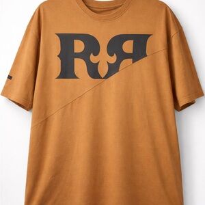 Rock Revival Brown Oversized Graphic Logo Y2K Streetwear Cotton T-Shirt Size XXL